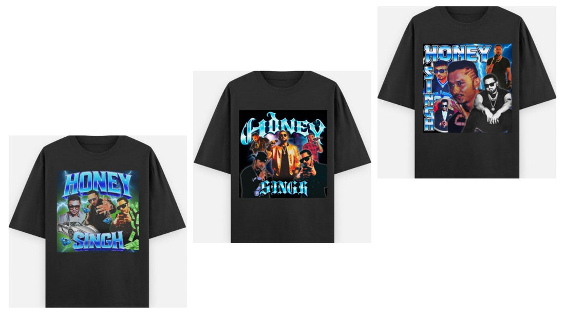 Yo Yo Honey Sing Black Tees reflect a Millionaire Mindset and Rhythm of Streetwear Style in Indian Hip Hop Fashion.