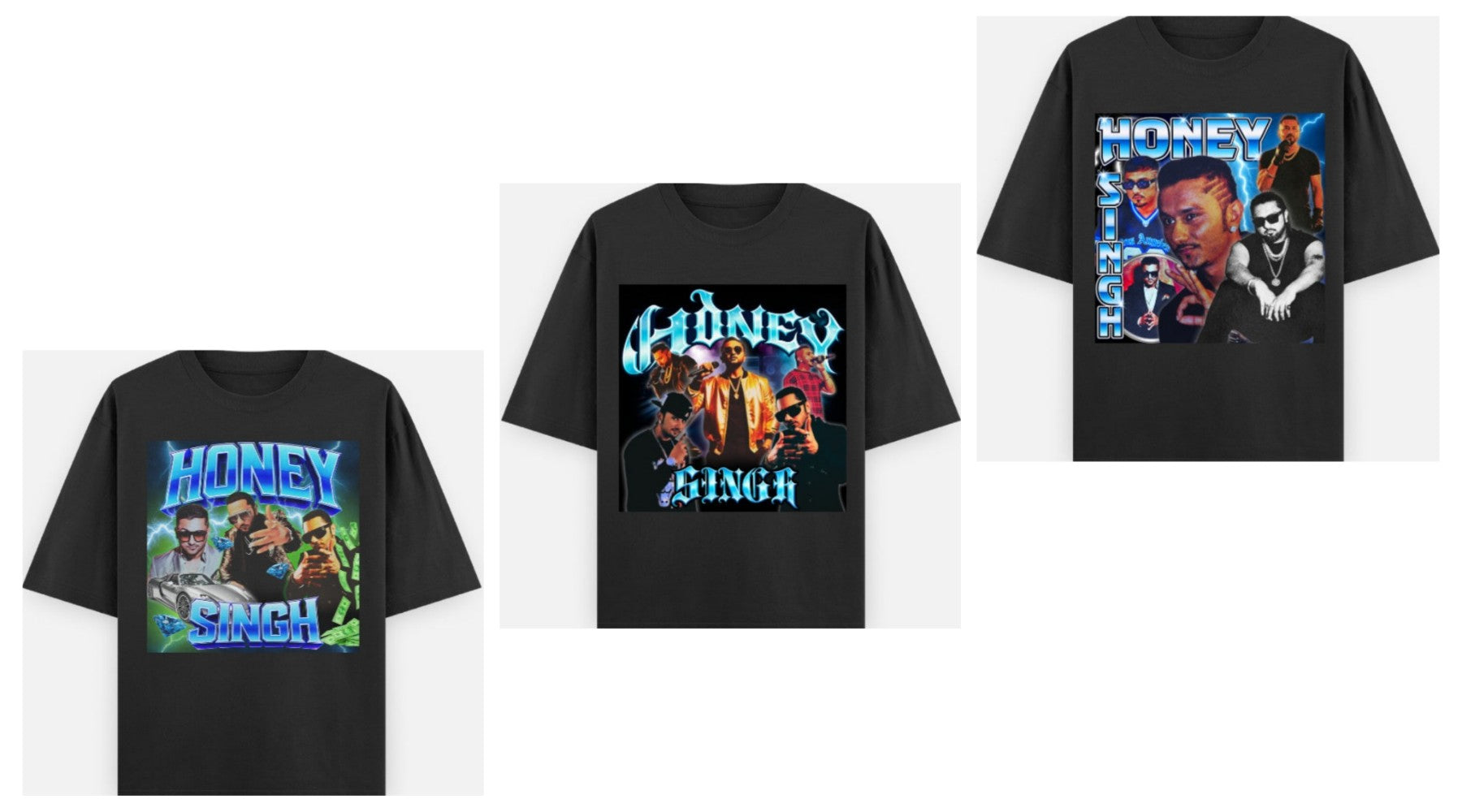 Yo Yo Honey Sing Black Tees reflect a Millionaire Mindset and Rhythm of Streetwear Style in Indian Hip Hop Fashion.