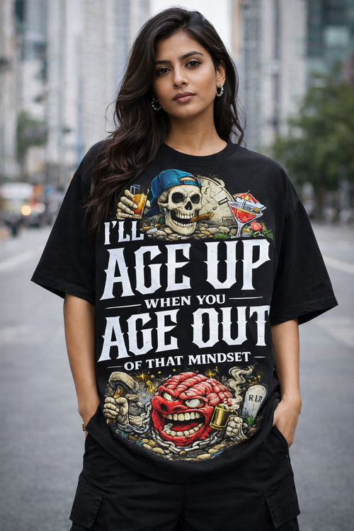 Entwachse dieser Denkweise Oversized Unisex Klassisches T-Shirt