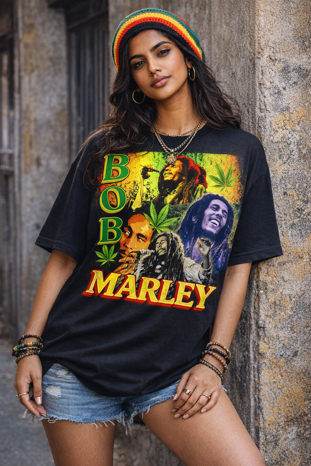 Bob Marley Wailers Unisex Oversized Classic T-Shirt