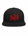  Death Band Unisex Snapback With Red Jagged Blade Design 

