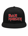 Iron Maiden Unisex Snapback Cap With Red Pointed Cuts Crest Design 
