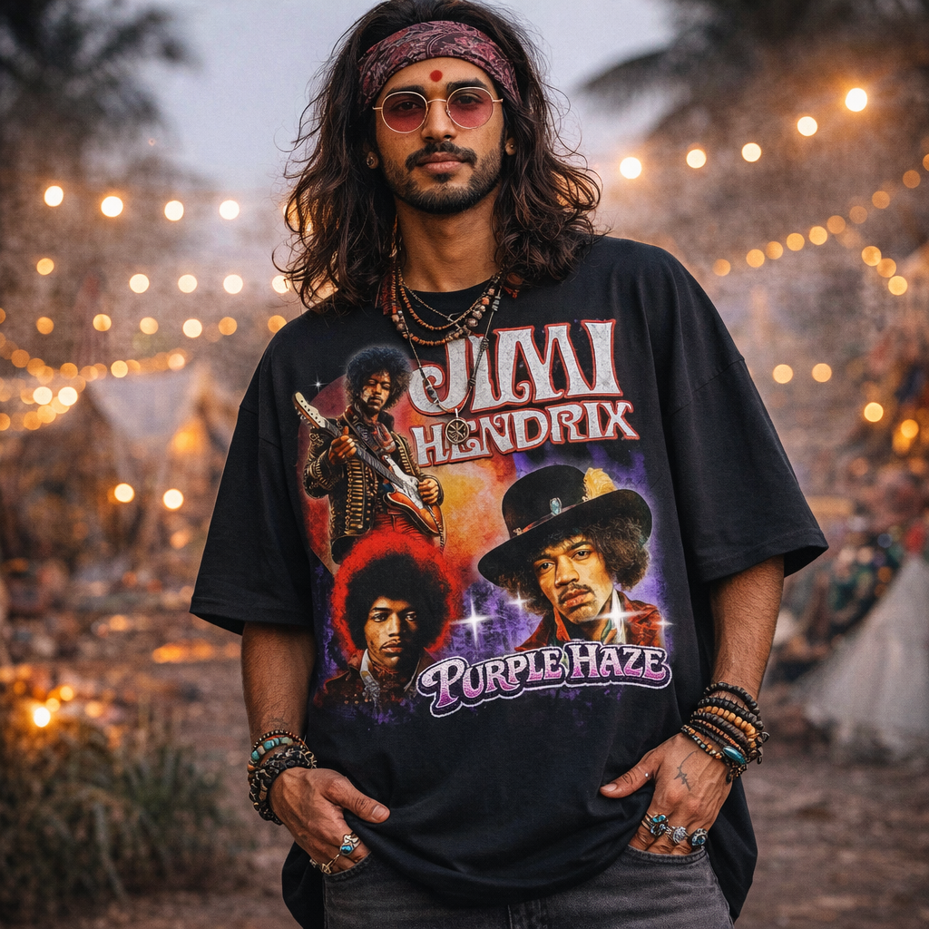 Jimi Hendrix Legends Unisex Oversized Classic T-Shirt