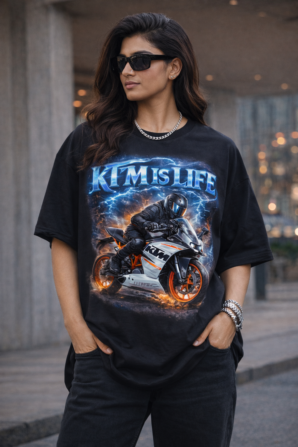 KTM Biker Bootlegged Style T-Shirt