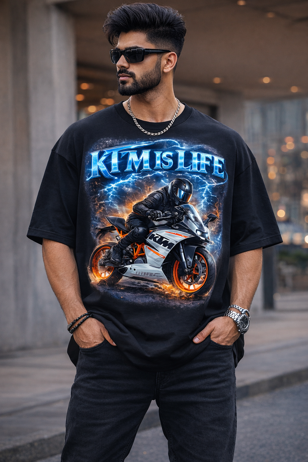 KTM Biker Bootlegged Style T-Shirt