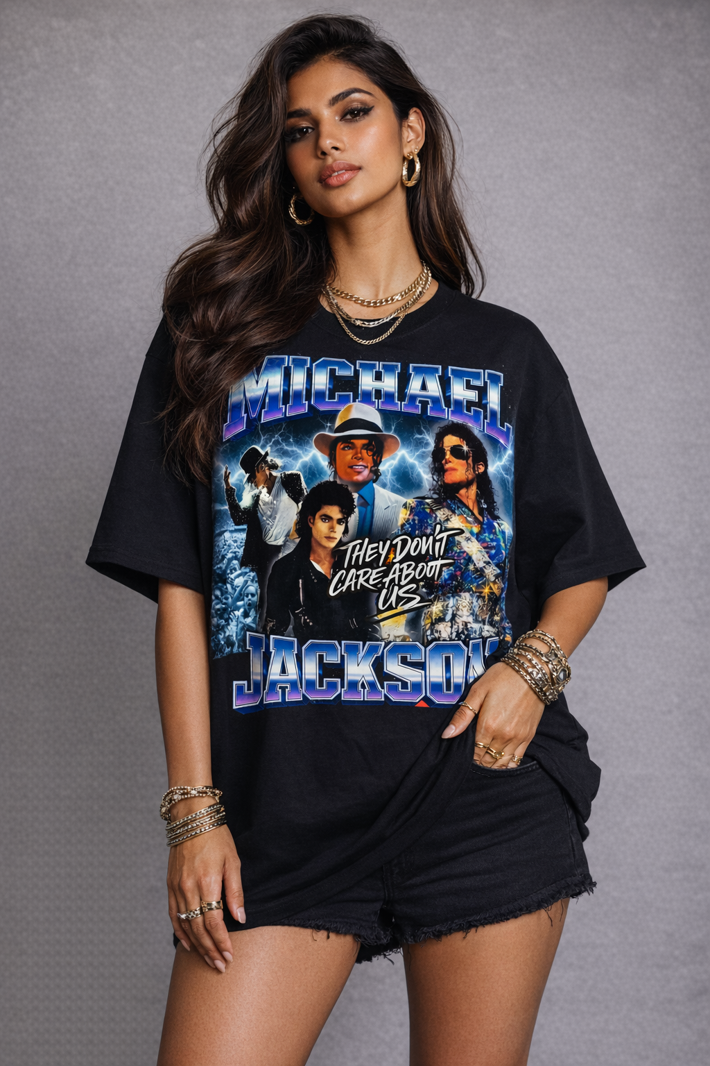 MJ They Don't Really Care About Us Unisex Oversized Classic T-Shirt