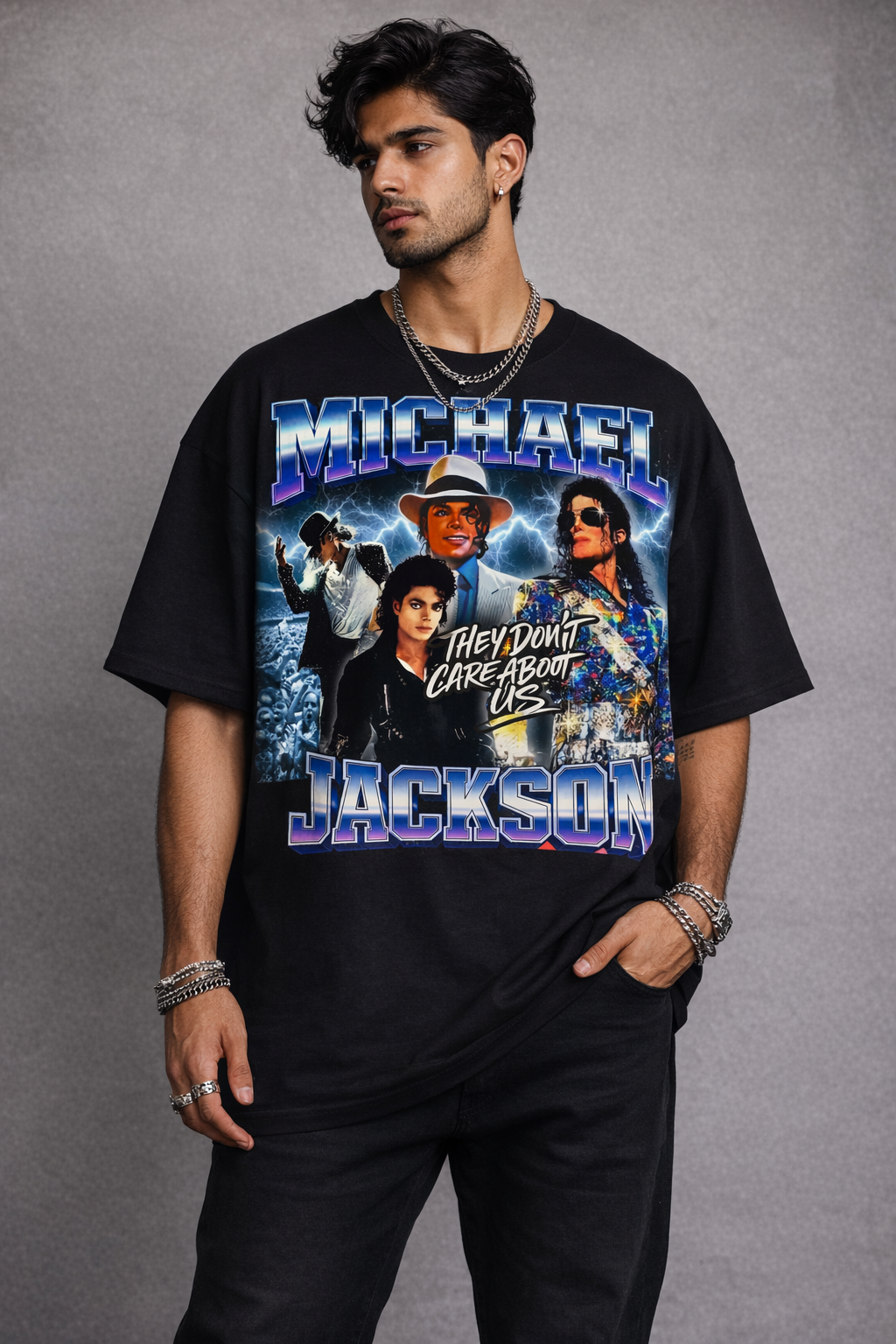 MJ They Don't Really Care About Us Unisex Oversized Classic T-Shirt