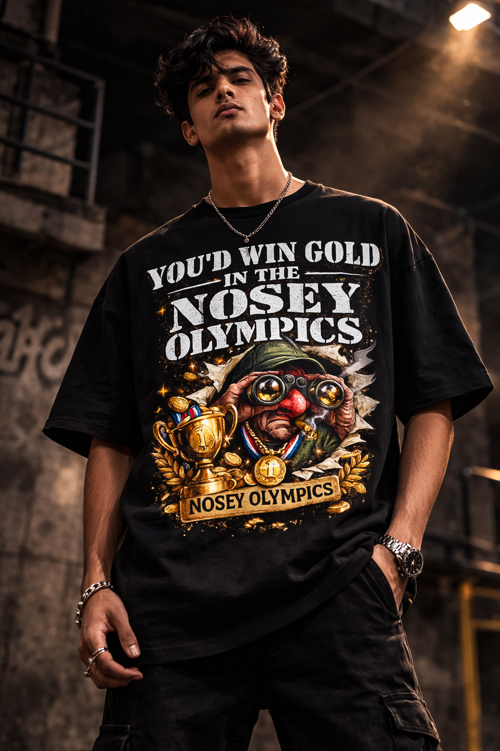Nosey Olympics Unisex Oversized Classic T-Shirt