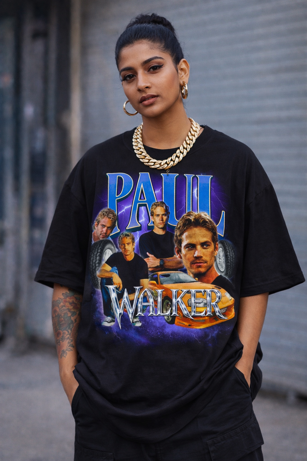 Paul Walker Fast And Furious Unisex Oversized Classic T-Shirt