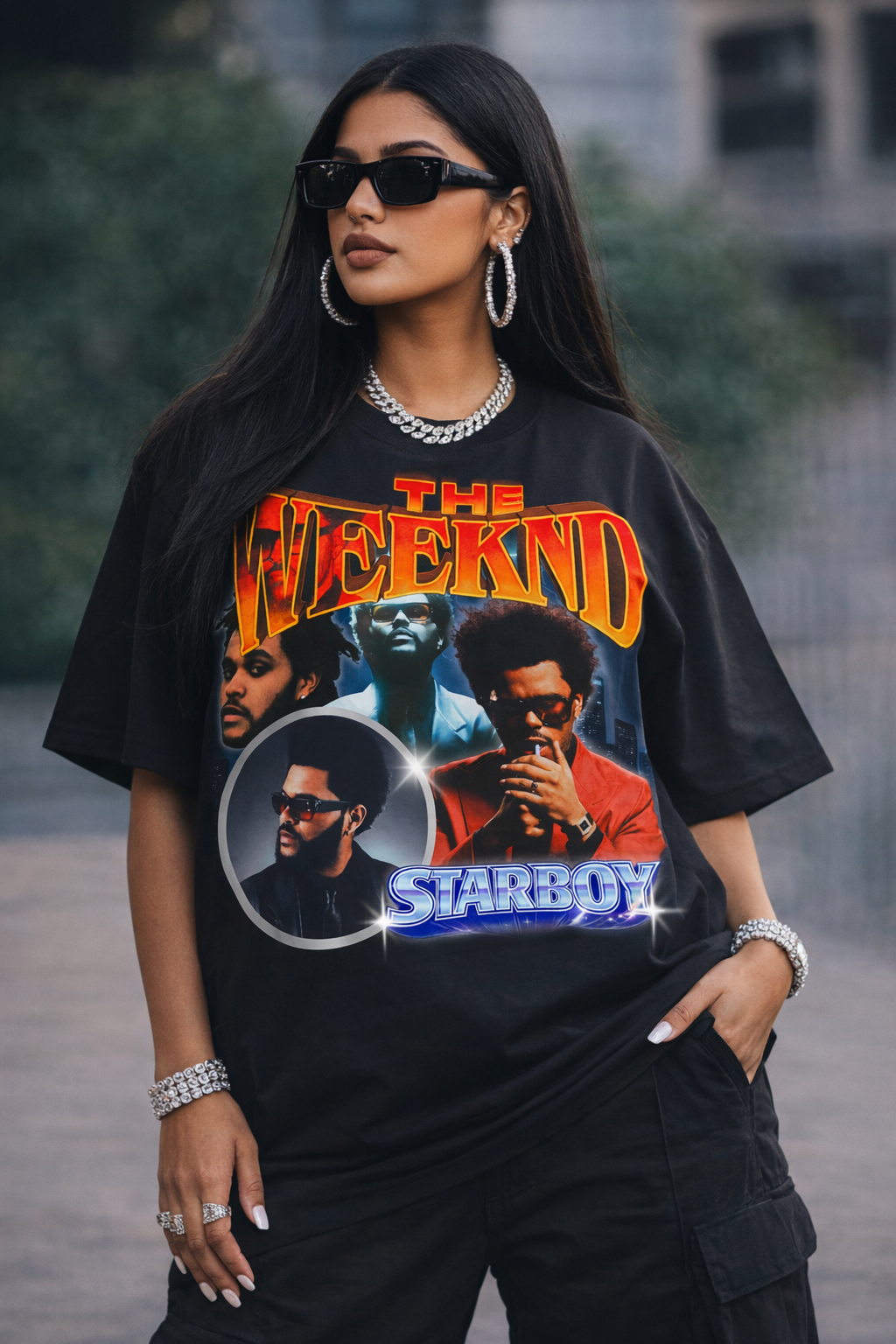 The Weeknd Starboy Unisex Oversized Classic T-Shirt