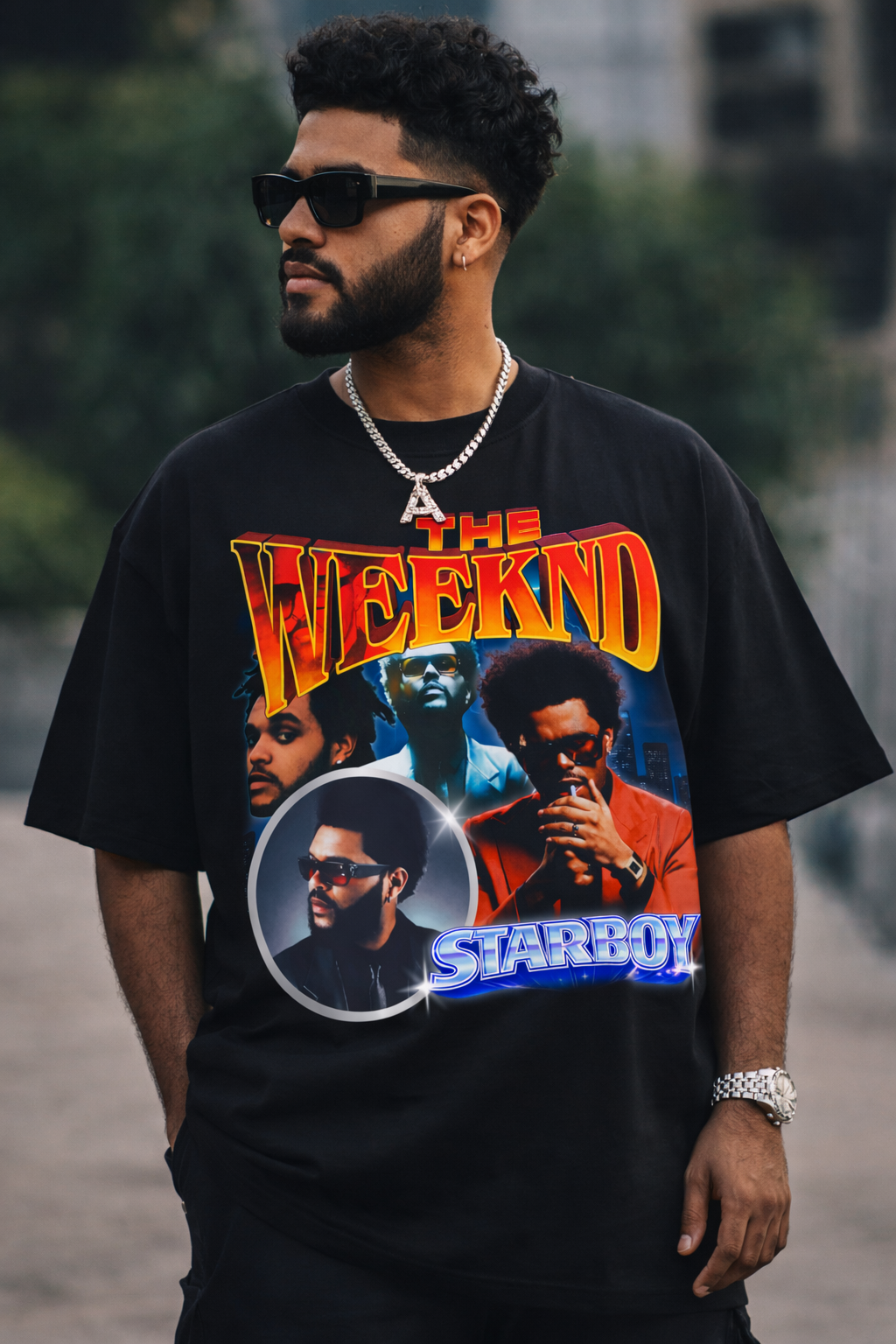 The Weeknd Starboy Unisex Oversized Classic T-Shirt