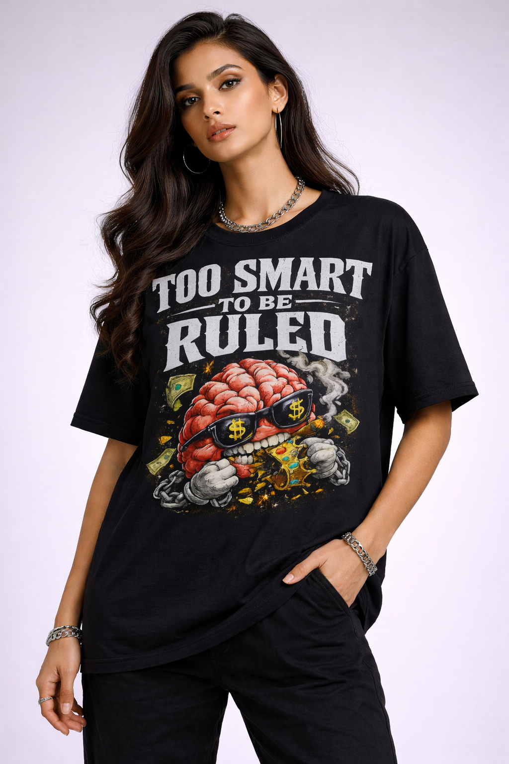 Too Smart To Be Ruled Unisex Oversized Klassisches T-Shirt