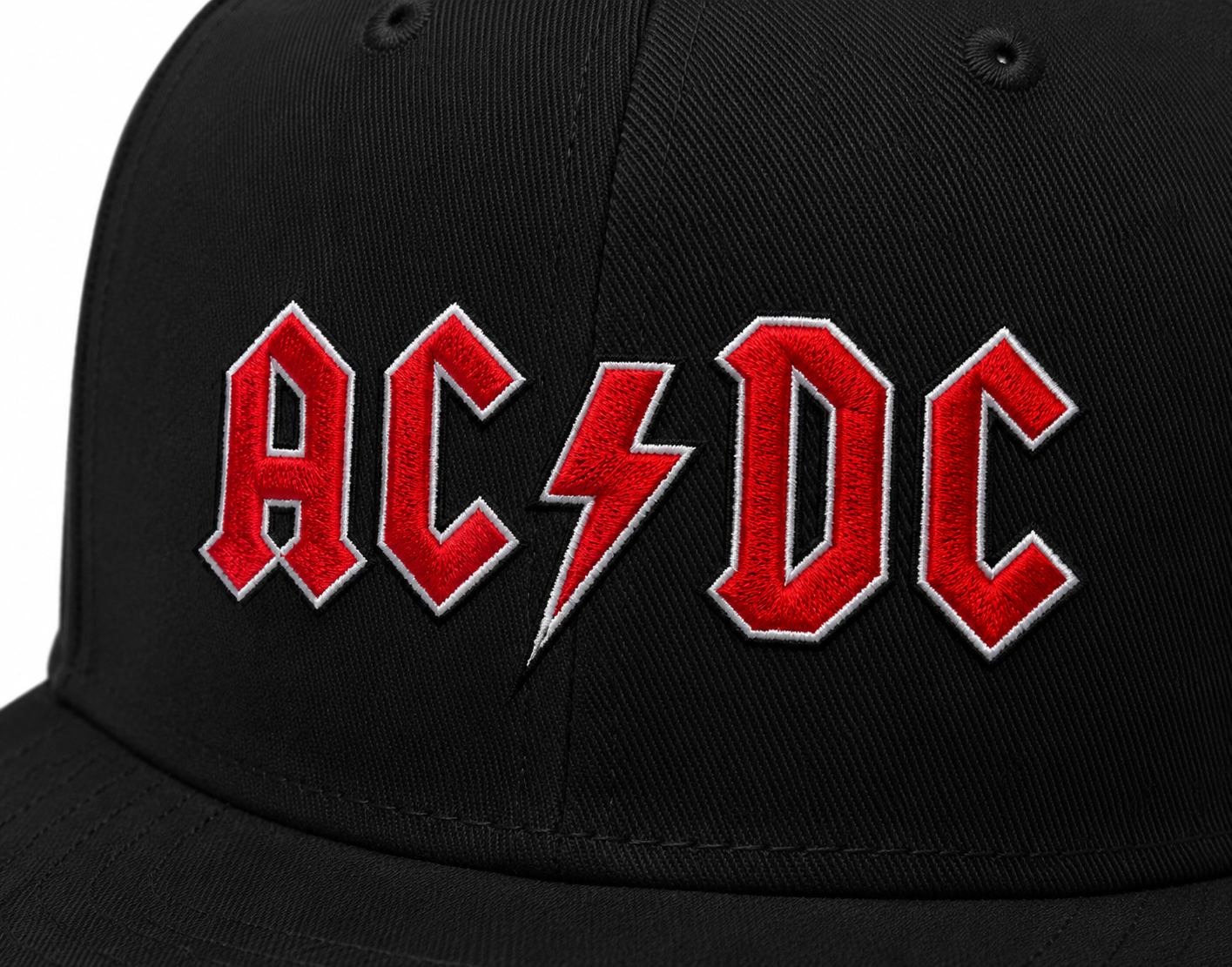 AC/DC Unisex Snapback Cap With Blood Red Lightning Bold Design 