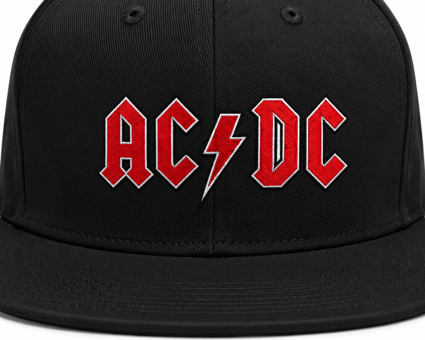 AC/DC Unisex Snapback Cap With Blood Red Lightning Bold Design 
