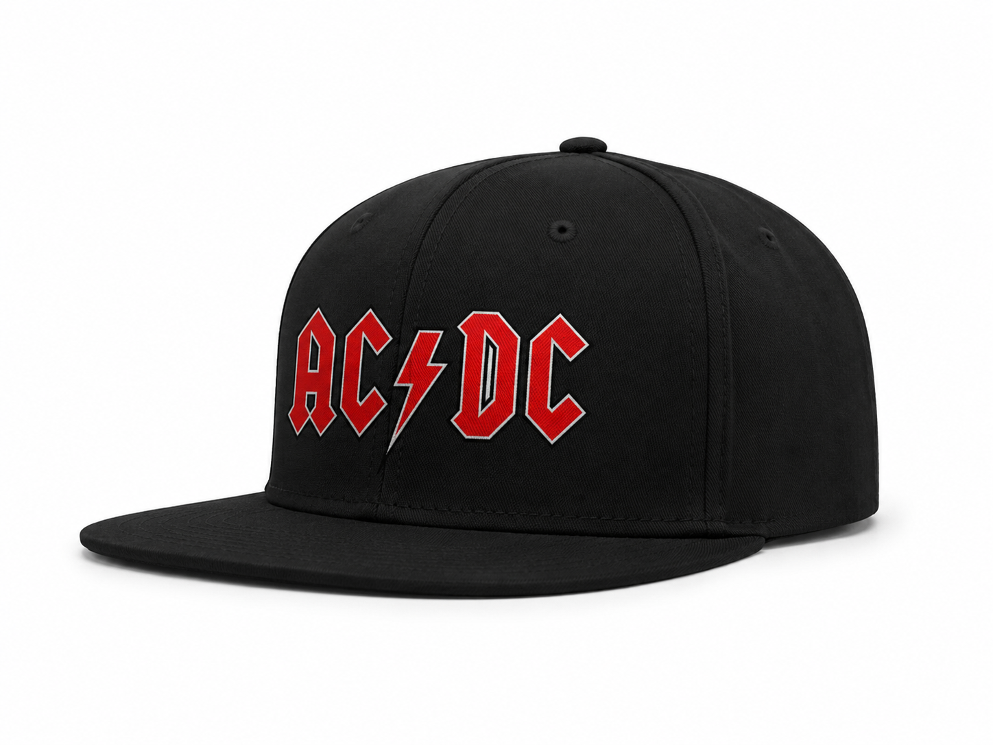AC/DC Unisex Snapback Cap With Blood Red Lightning Bold Design 