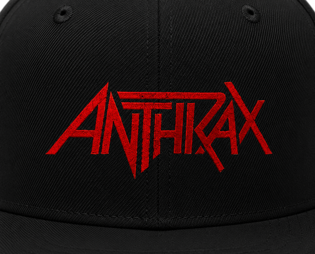 Anthrax Unisex Snapback Cap With Blood Red Thrash Metal Logo Design 