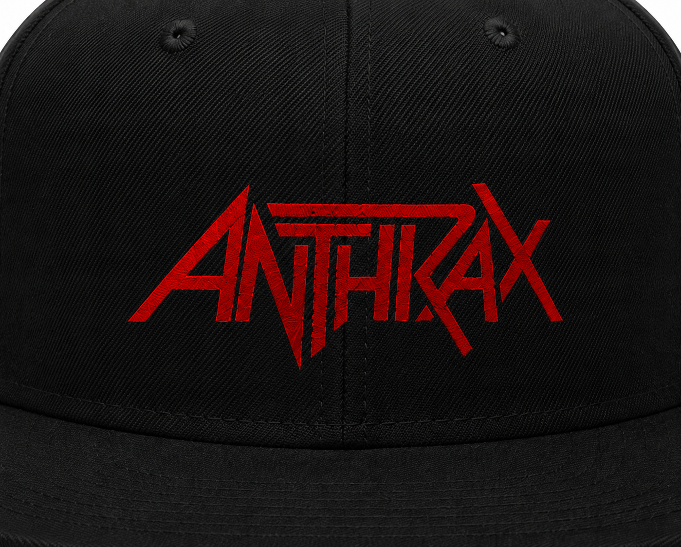 Anthrax Unisex Snapback Cap With Blood Red Thrash Metal Logo Design 