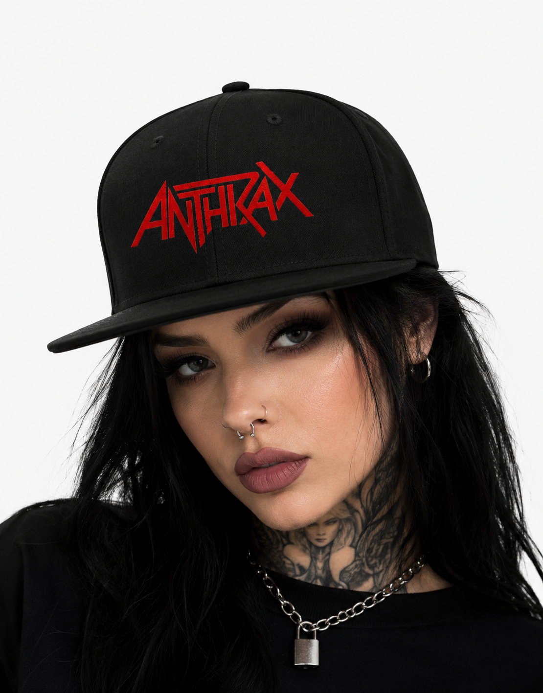 Anthrax Unisex Snapback Cap With Blood Red Thrash Metal Logo Design 