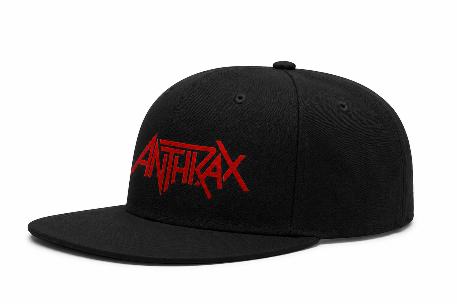 Anthrax Unisex Snapback Cap With Blood Red Thrash Metal Logo Design 