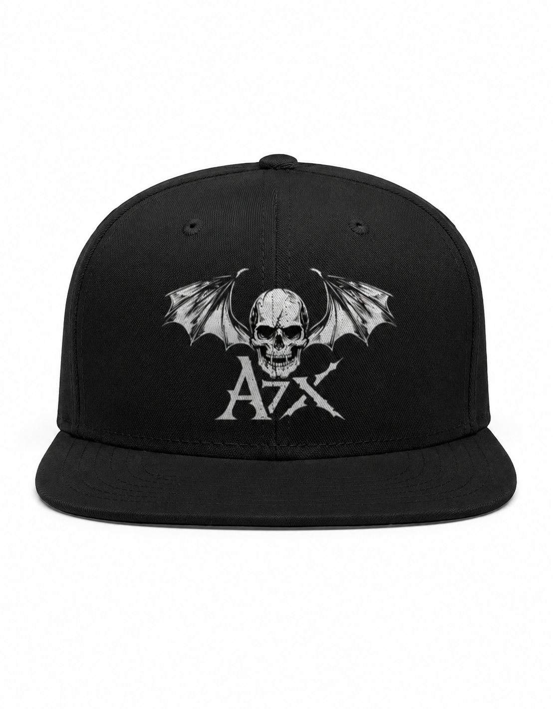Avenged Sevenfold Unisex Snapback Cap With White Deathbat Skull Design

