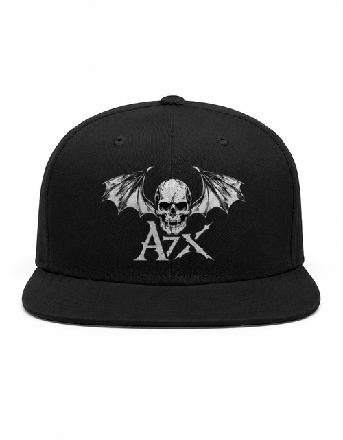 Avenged Sevenfold Unisex Snapback Cap With White Deathbat Skull Design
