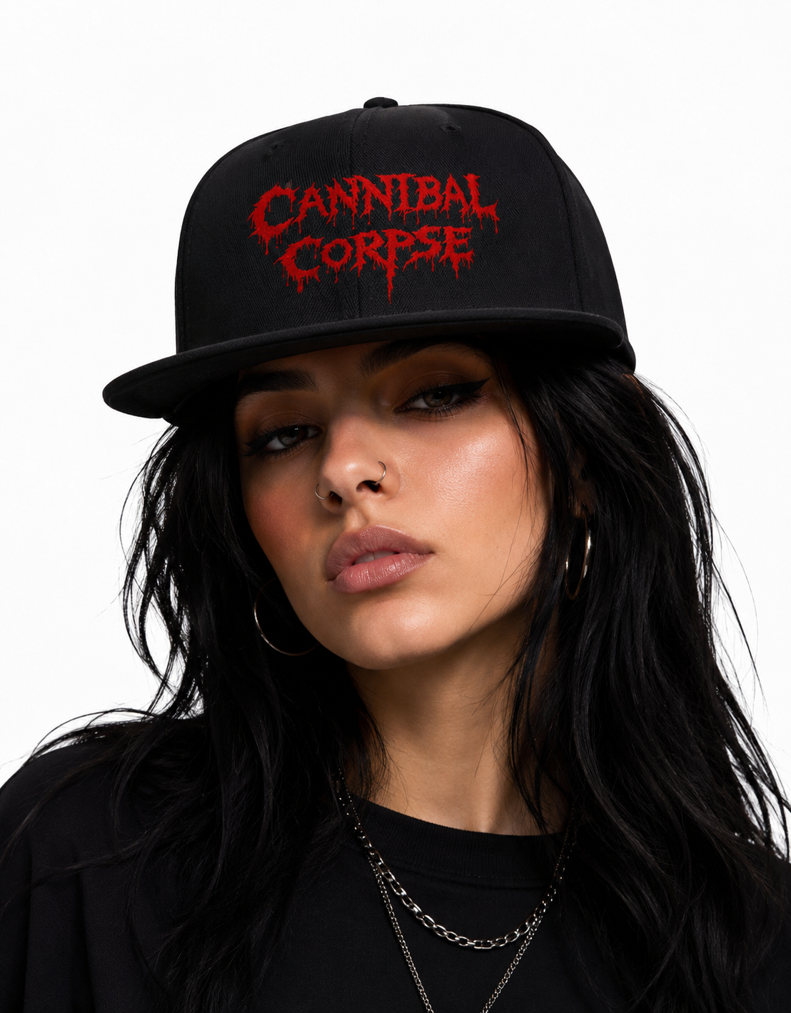 Cannibal Corpse Unisex Snapback Cap With Blood Red Dripping Gore Design 
