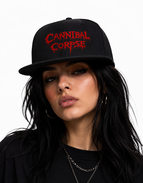 Cannibal Corpse Unisex Snapback Cap With Blood Red Dripping Gore Design 
