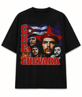 Che Guevera Unisex Oversized Graphic T-Shirt Live Free Die Hard Red Beret Design Front