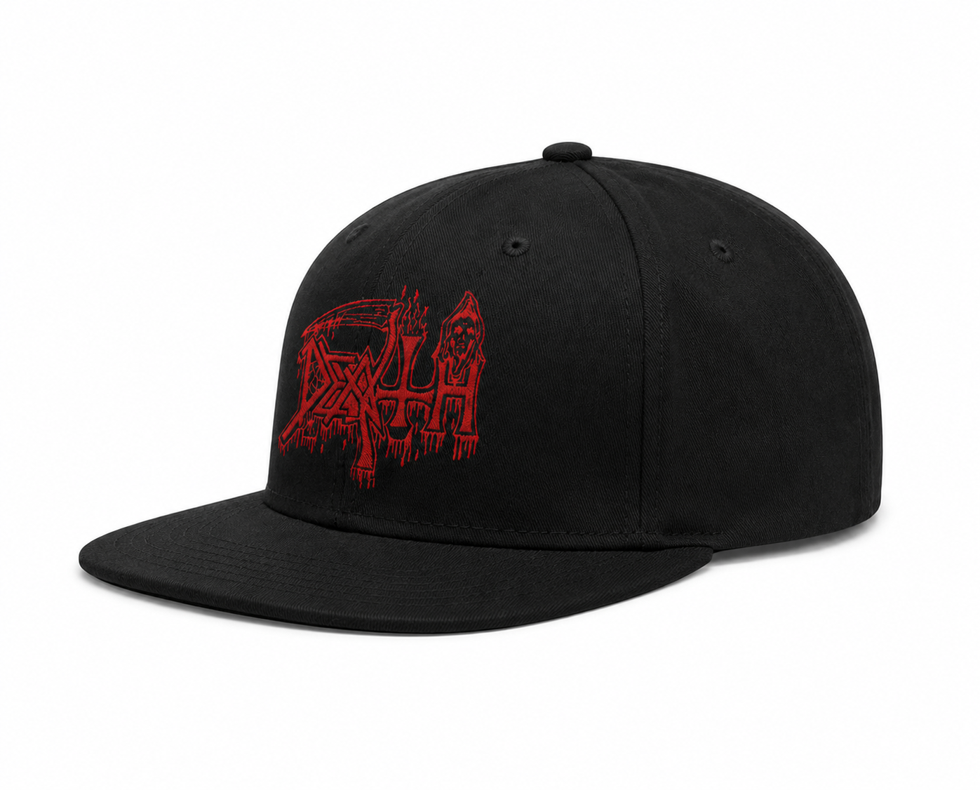  Death Band Unisex Snapback With Red Jagged Blade Design 
