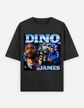 Dino James raw charisma desi hip hop unisex oversized graphic t-shirt front design with bold streetwear vibe.

