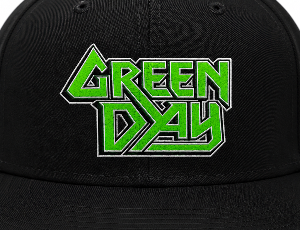 Green Day Unisex Snapback Cap With Toxic Green Angular Logo Design 