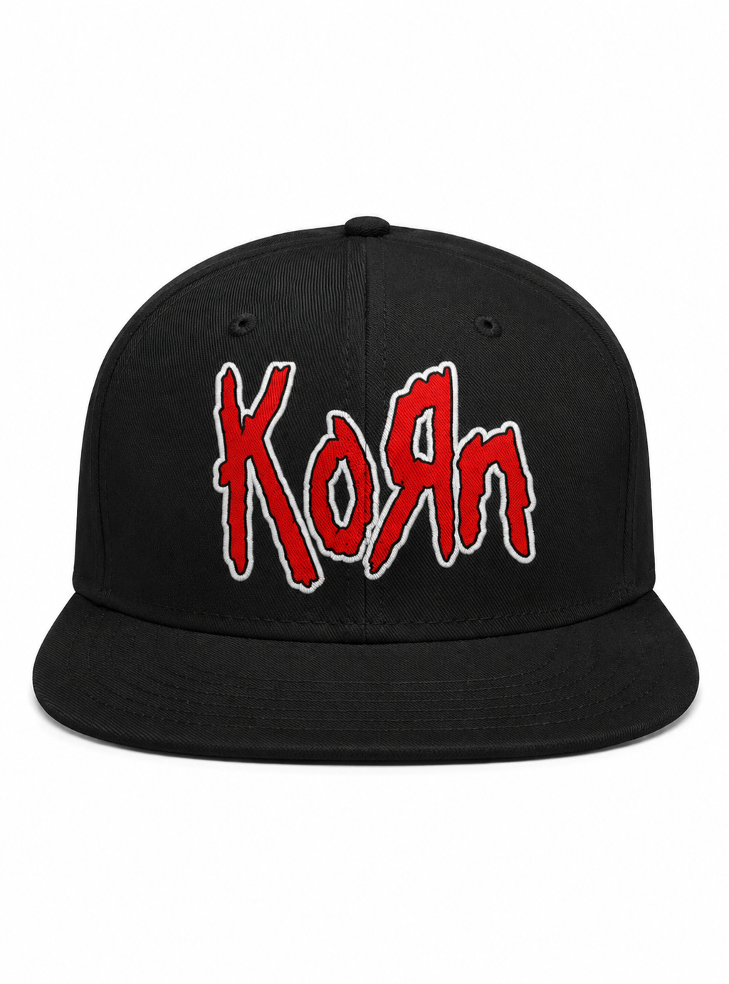 Korn Nu Metal Unisex Snapback Cap With Red Scratched Metal Design 
