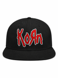 Korn Nu Metal Unisex Snapback Cap With Red Scratched Metal Design 
