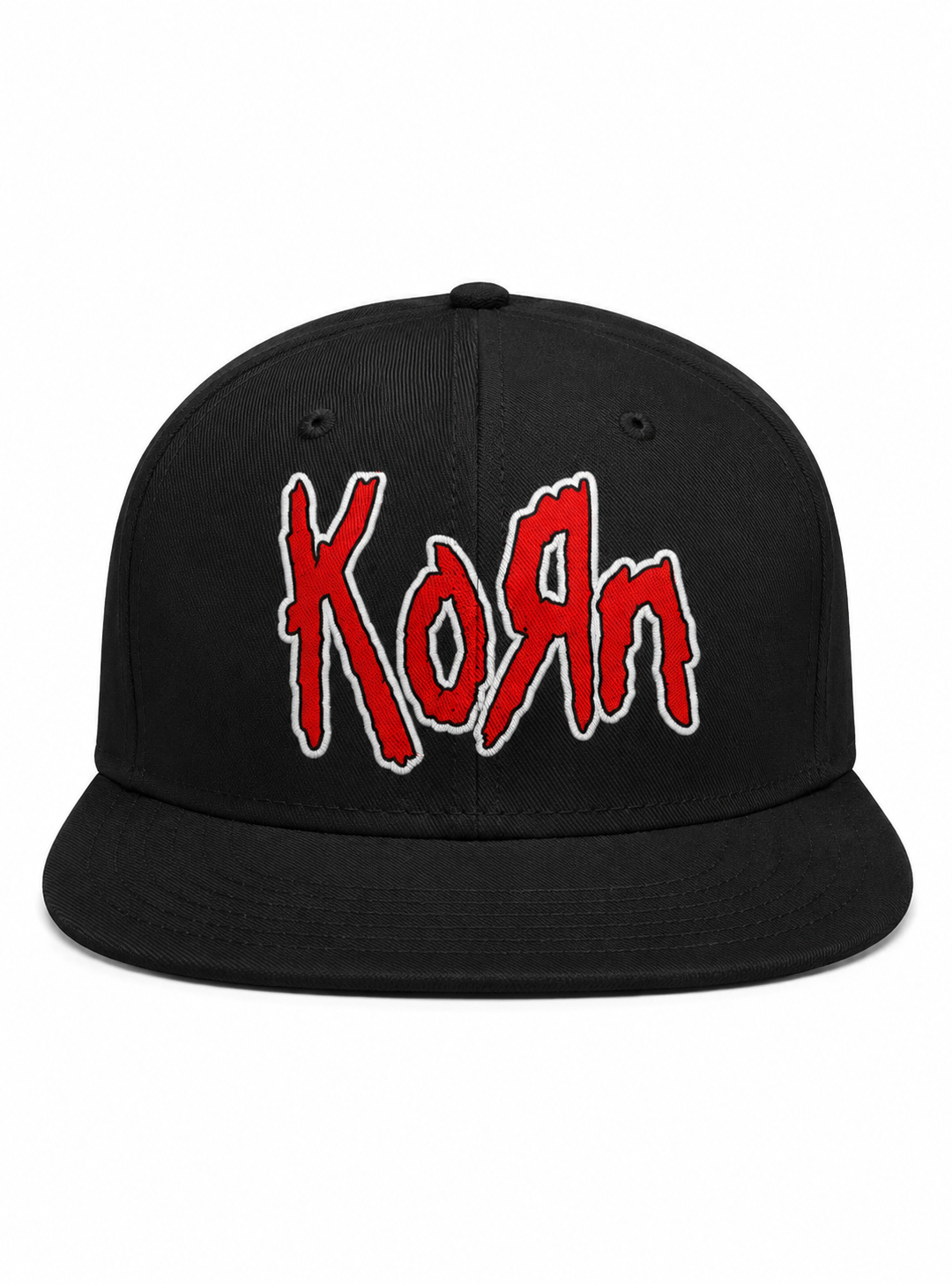 Korn Nu Metal Unisex Snapback Cap With Red Scratched Metal Design 
