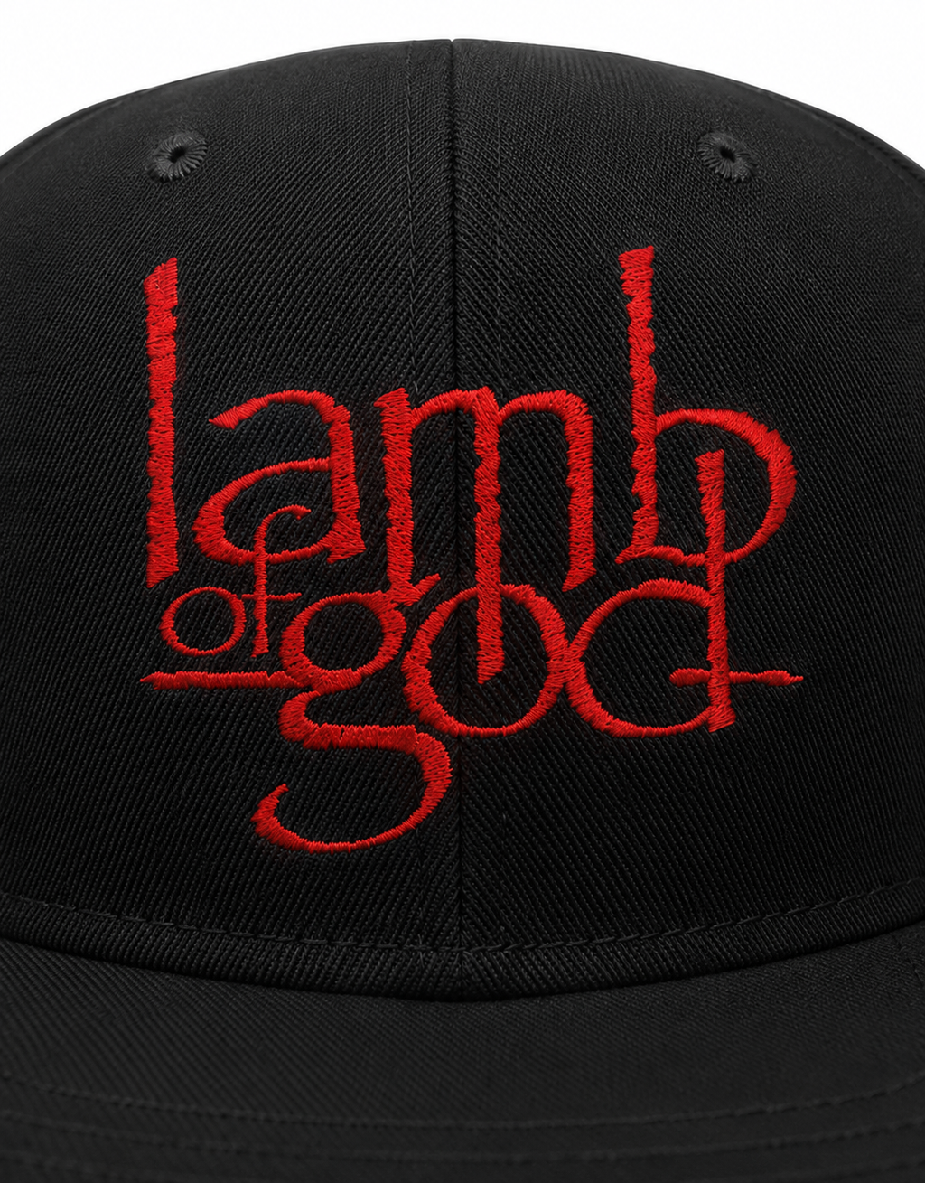 Lamb of God Unisex Snapback Cap With Blood Red Distressed Lettering Design