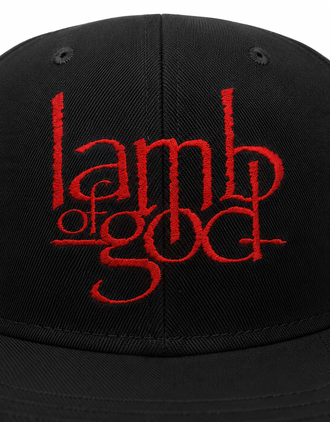 Lamb of God Unisex Snapback Cap With Blood Red Distressed Lettering Design