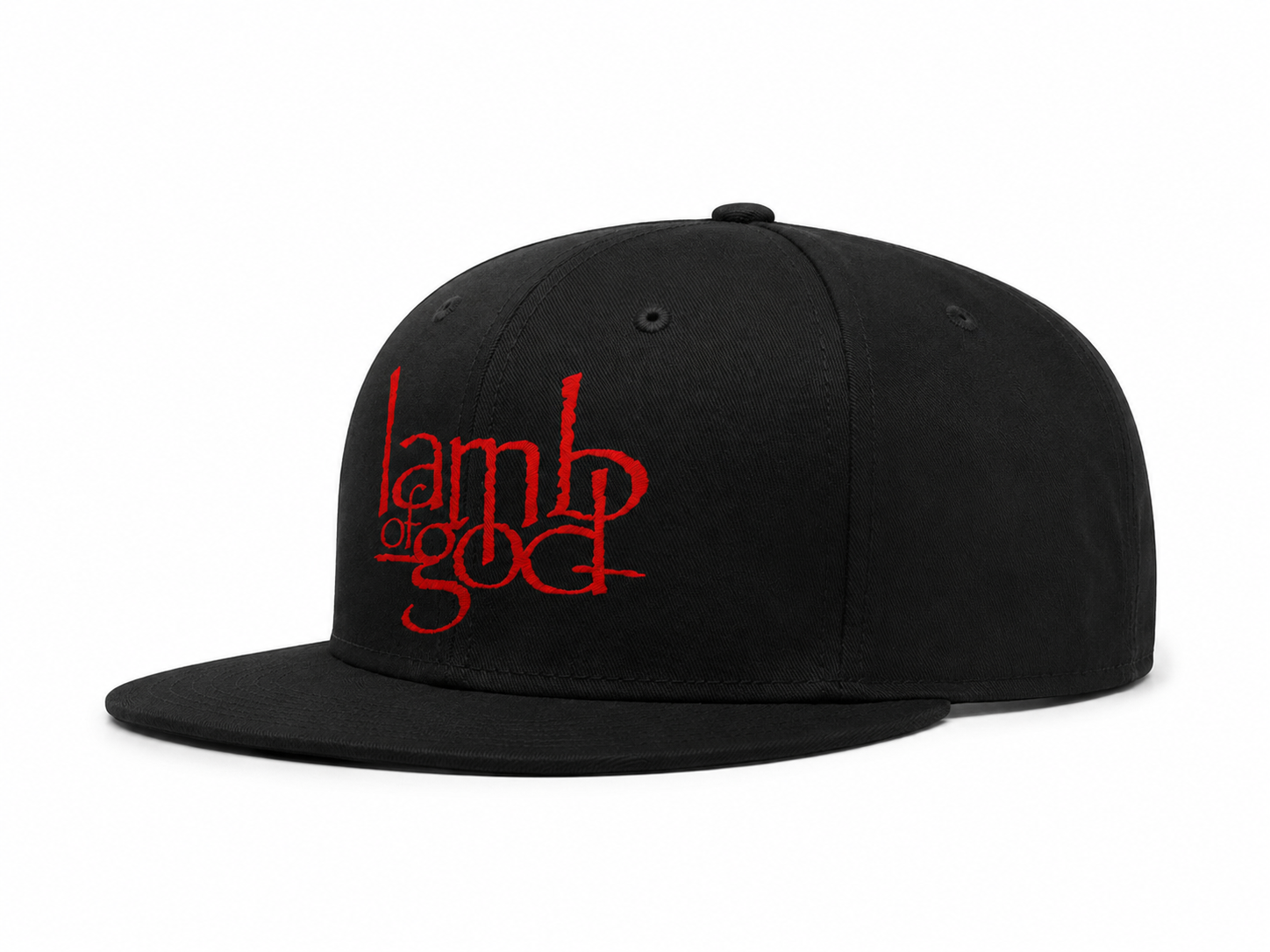 Lamb of God Unisex Snapback Cap With Blood Red Distressed Lettering Design