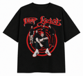 Limp Bizkit Unisex Oversized Graphic T-Shirt With Blood Red Graffiti Band Collage Design Front