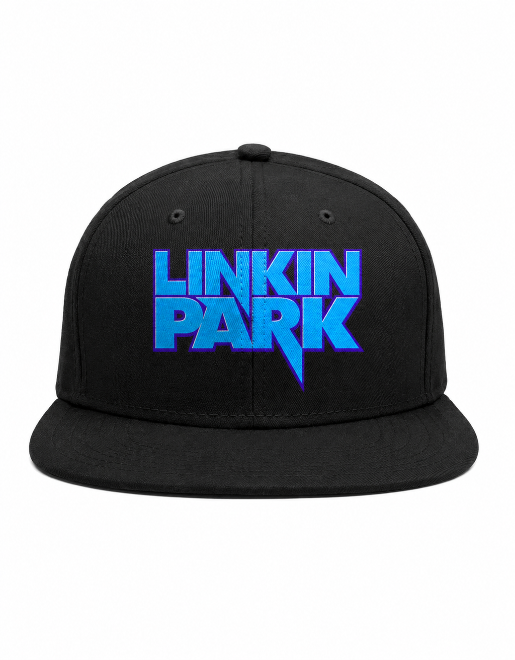 Linkin Park Unisex Snapback Cap With Electric Blue Metallic Lettering Design 
