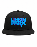 Linkin Park Unisex Snapback Cap With Electric Blue Metallic Lettering Design 
