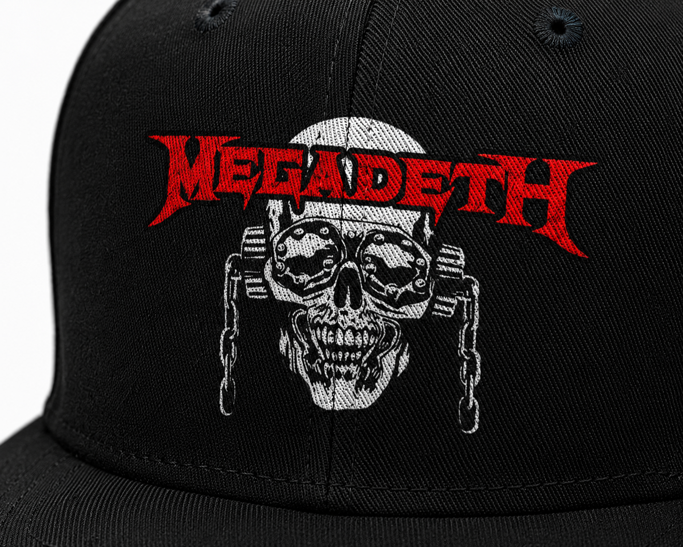 Megadeth Symphonies Of Destruction Ash Grey Industrial Lettering Unisex Snapback Cap