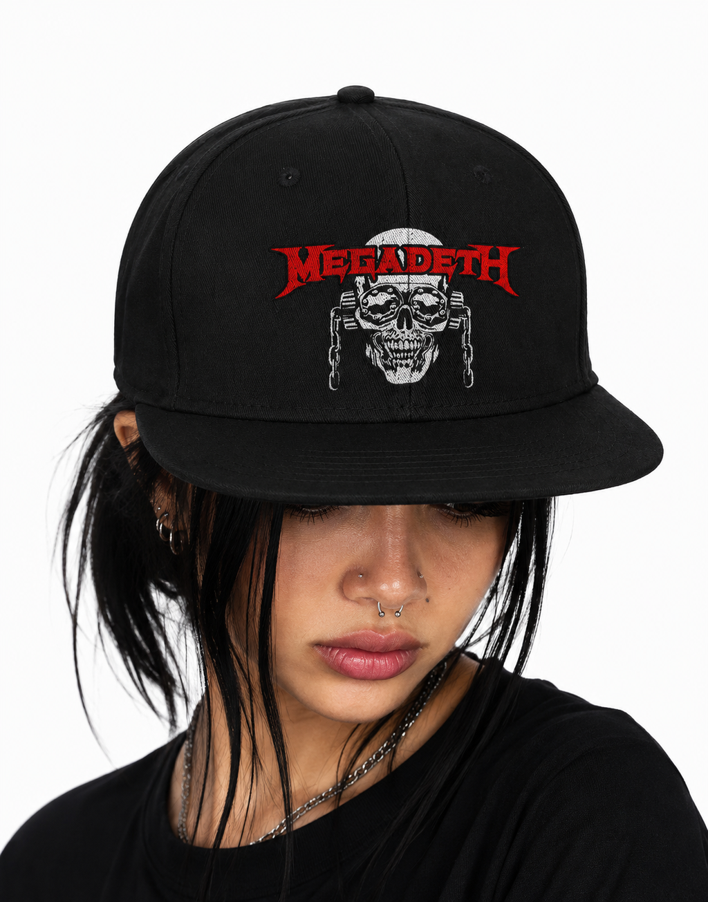 Megadeth Symphonies Of Destruction Ash Grey Industrial Lettering Unisex Snapback Cap