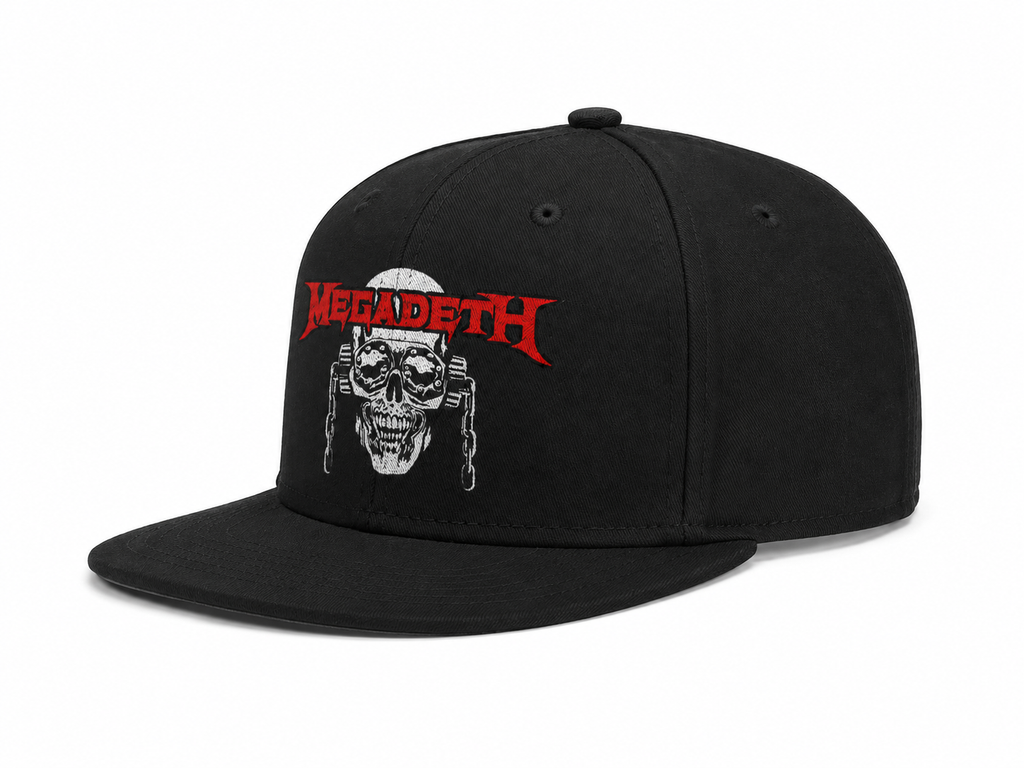 Megadeth Symphonies Of Destruction Ash Grey Industrial Lettering Unisex Snapback Cap