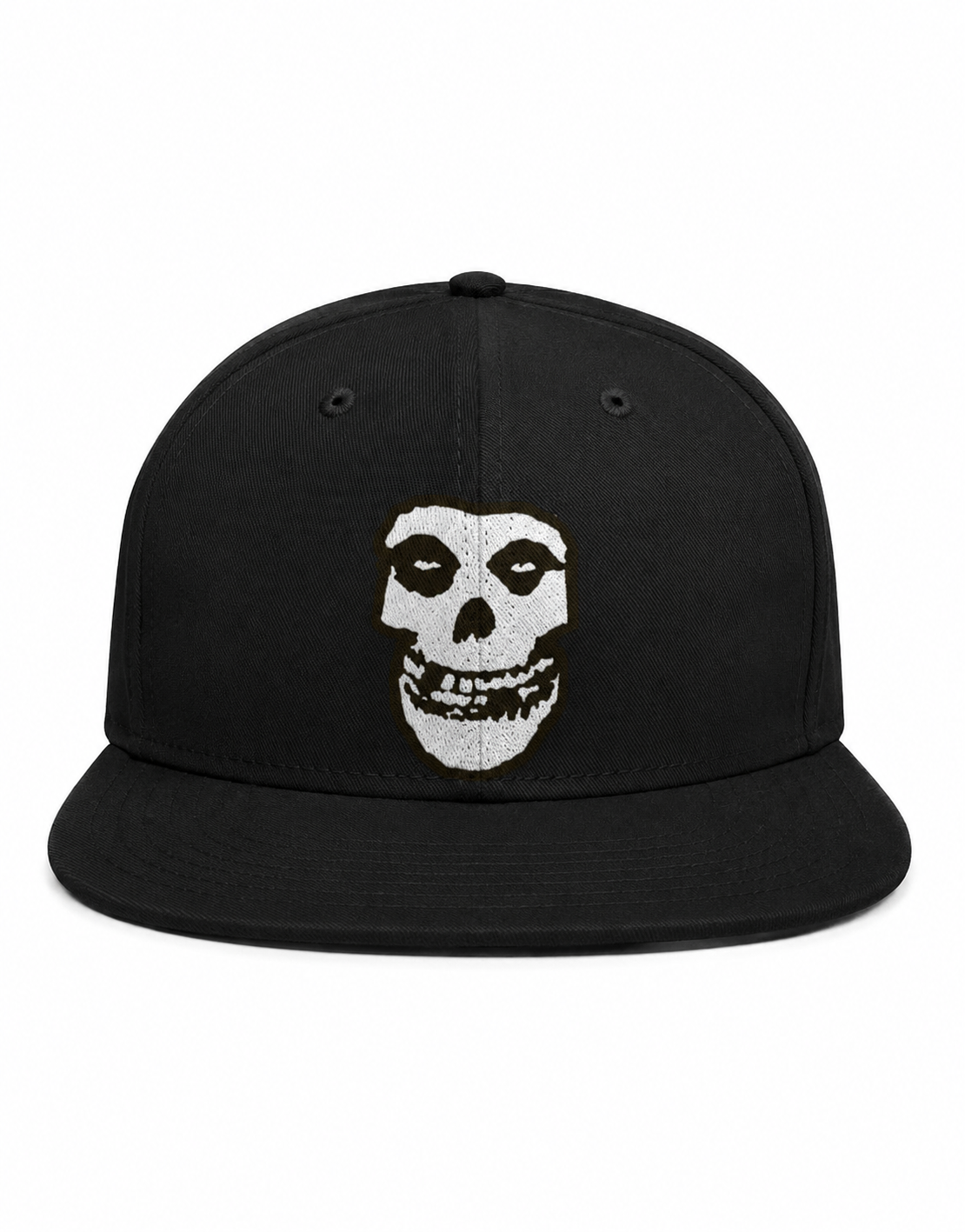 Misfits Unisex Snapback Cap With Bone White Classic Fiends Skull Design 
