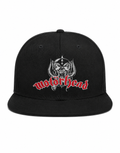 Motordeath Unisex Snapback Cap With Blood Red Warpig Emblem Design 
