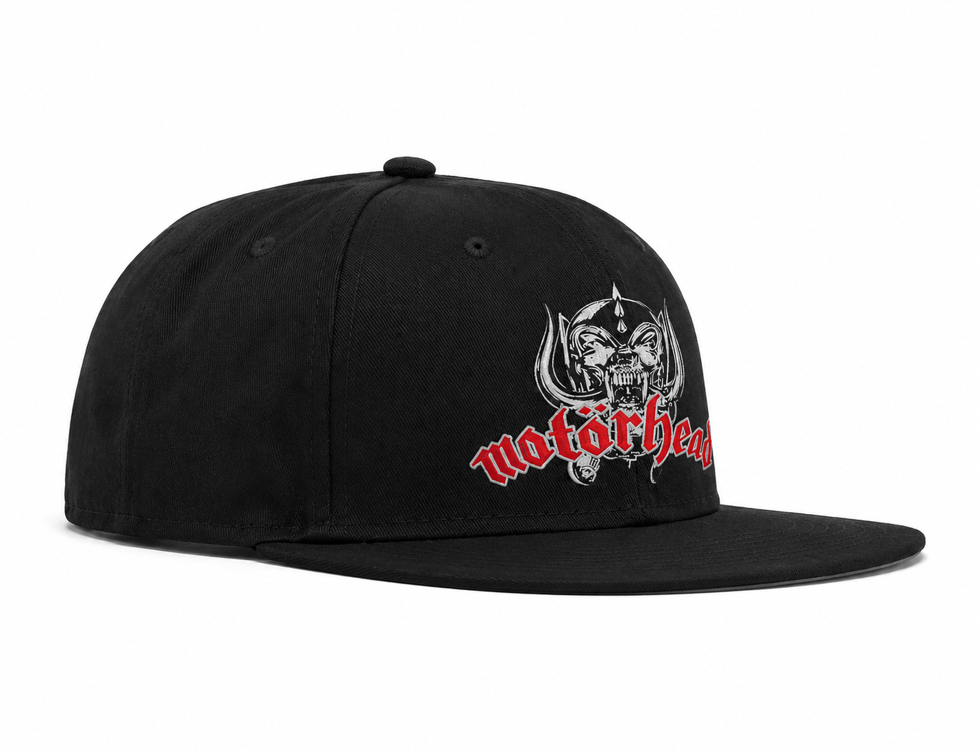 Motordeath Unisex Snapback Cap With Blood Red Warpig Emblem Design 
