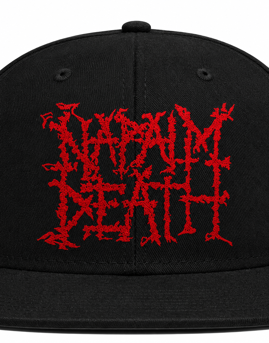 Napalm Death Unisex Snapback Cap With Blood Red Brutal Grindcore Design 

