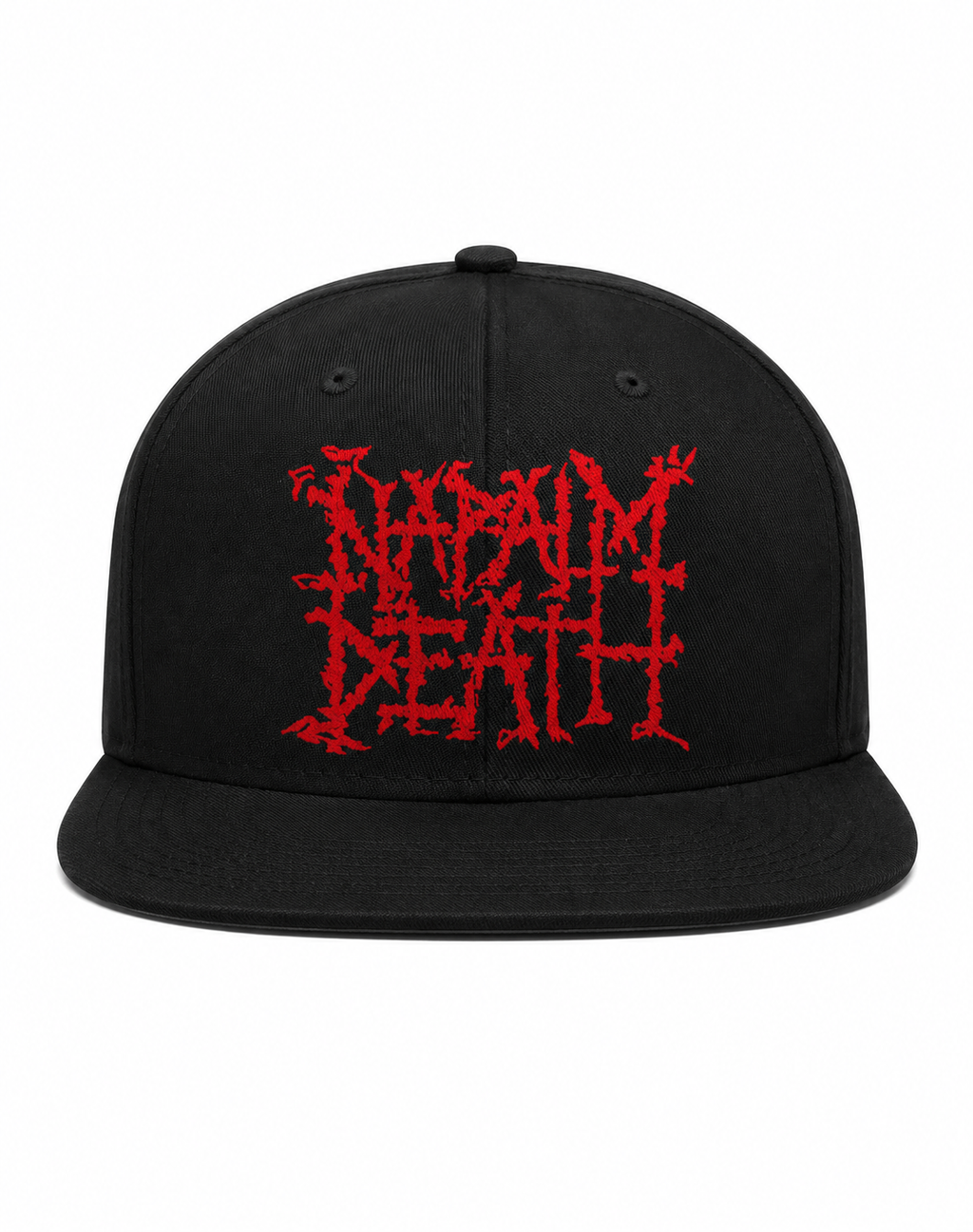 Napalm Death Unisex Snapback Cap With Blood Red Brutal Grindcore Design 
