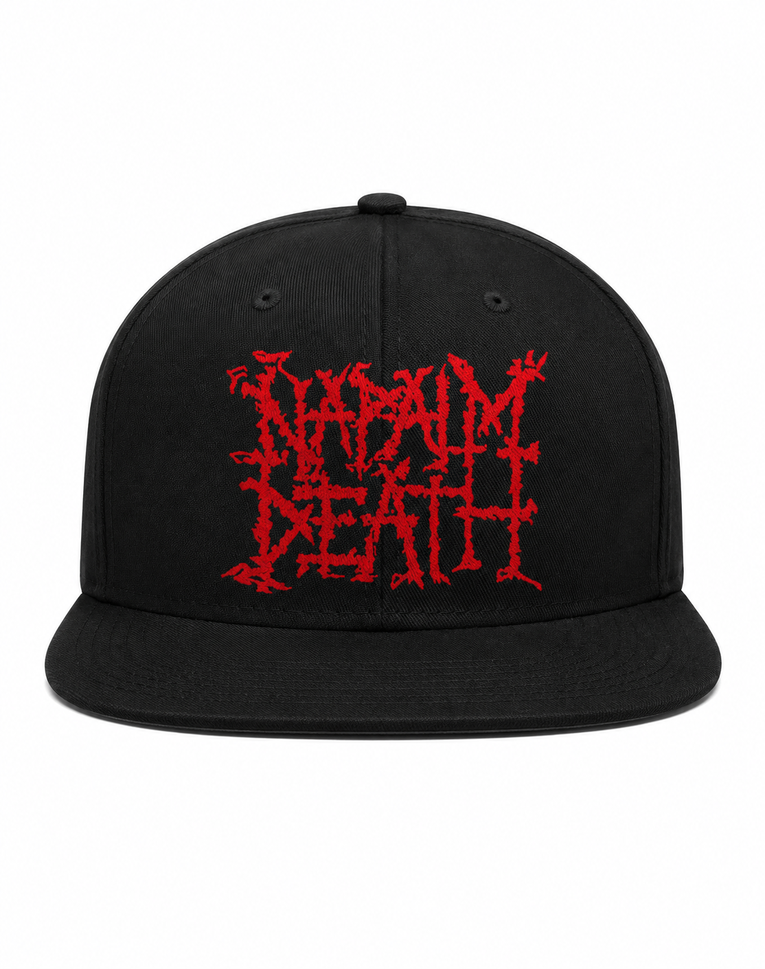 Napalm Death Unisex Snapback Cap With Blood Red Brutal Grindcore Design 
