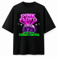 Pink Flloyd Unisex Oversized Graphic T-Shirt No Thought Control Neon Magenta Design Front